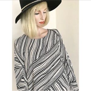 MNG Collection Mango Black & White Stripe Dress 8